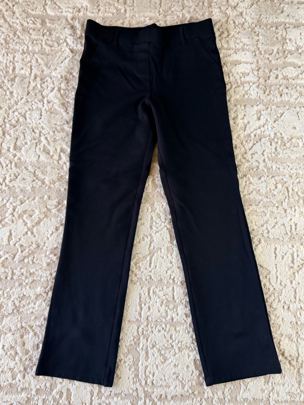Quince Petite Black Straight-Leg Dress Pants